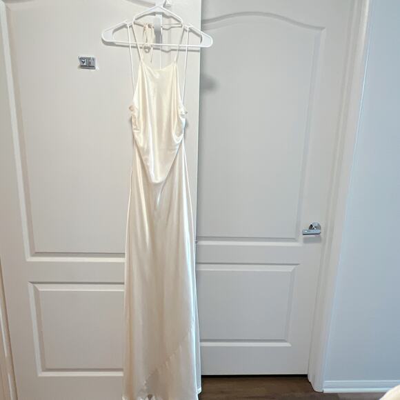 Reformation Jeany Silk Halter Dress Sunshine Size S - Picture 8 of 10